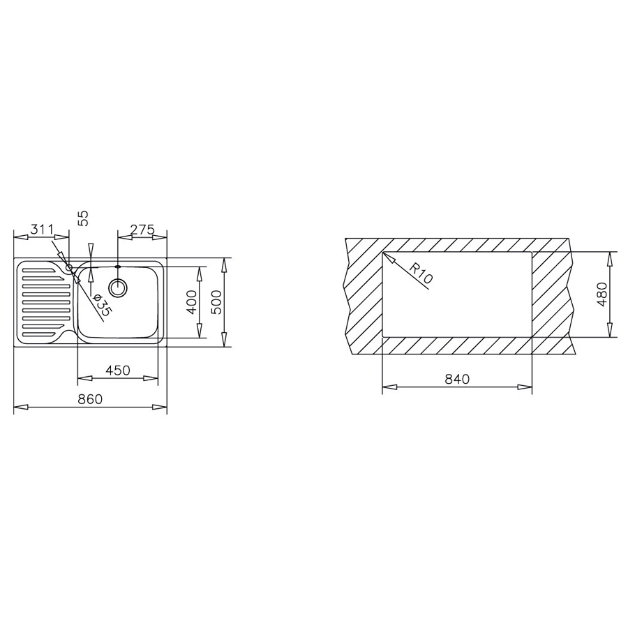 Кухонна мийка Teka CLASSIC MAX 1B 1D LHD (11119201) нержавіюча сталь