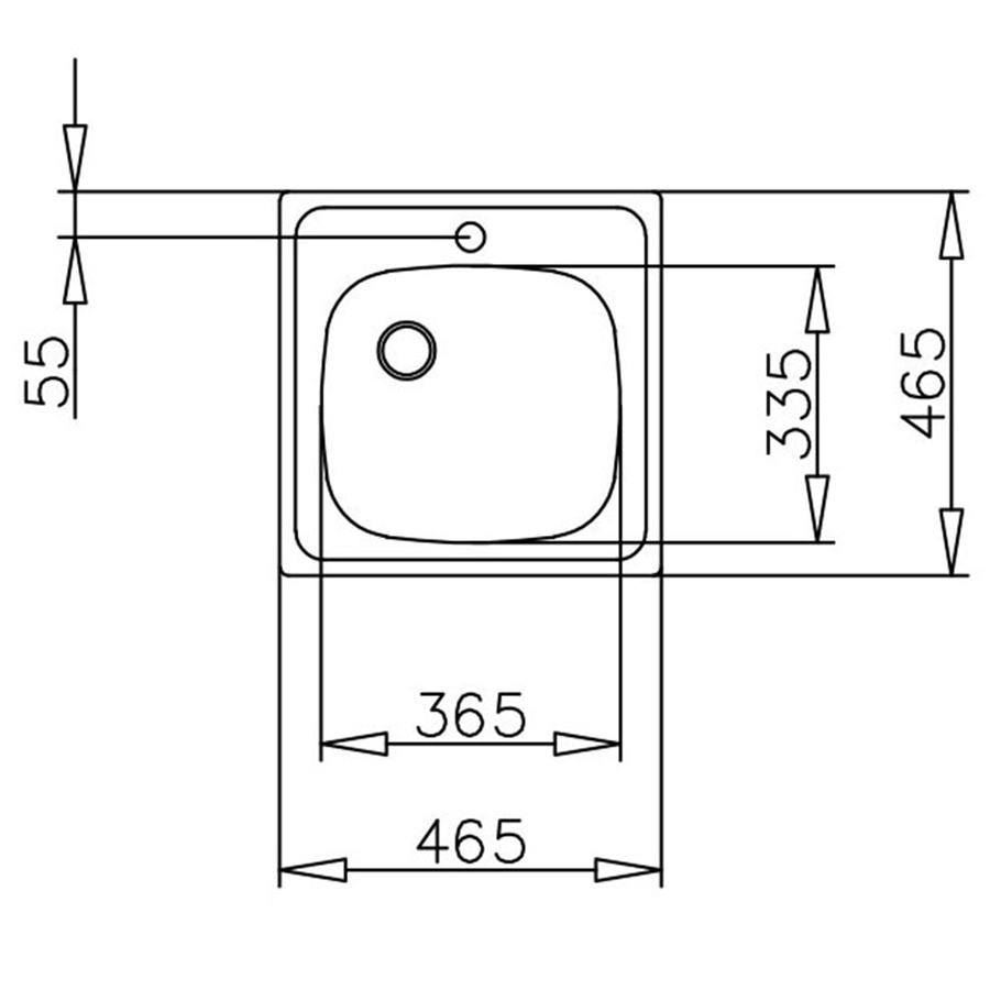 Кухонная мойка Teka UNIVERSAL 465.465 1B (40109614) нержавеющая сталь
