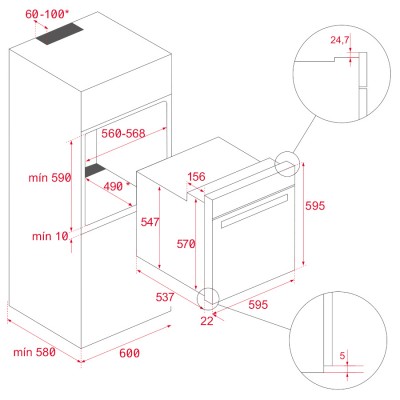 Электрический духовой шкаф Teka UrbanColor HLB 8600 (111000010) черное стекло