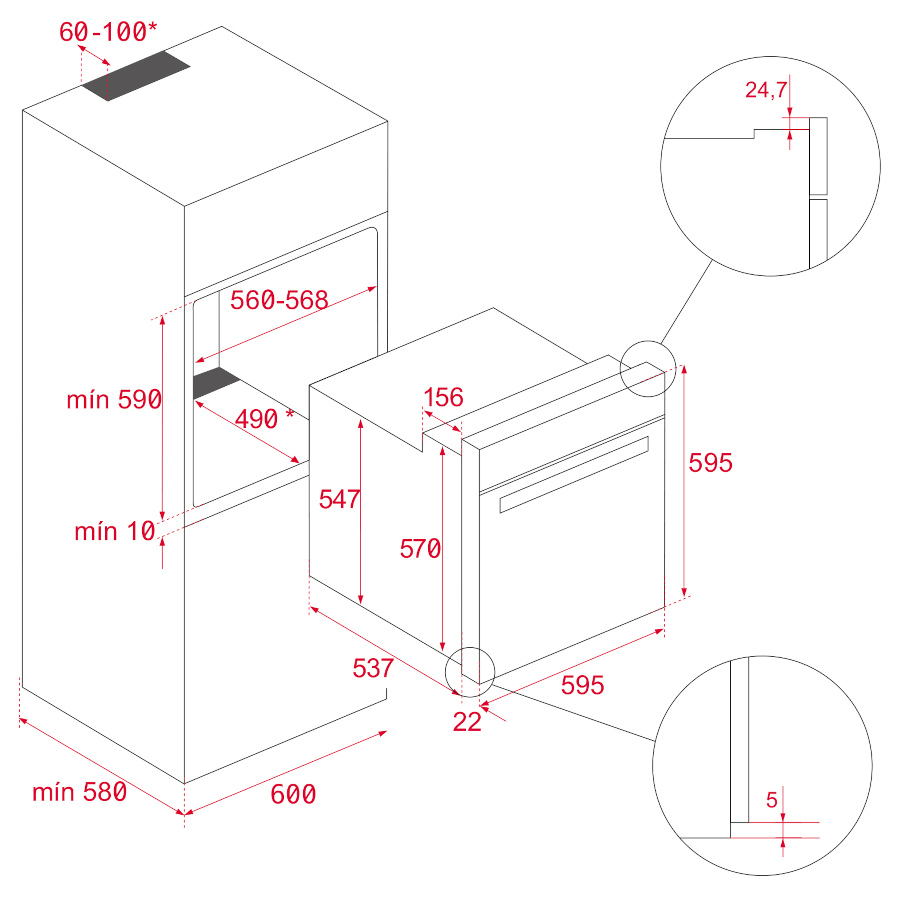Электрический духовой шкаф Teka UrbanColor HLB 8400 (111000005) черное стекло