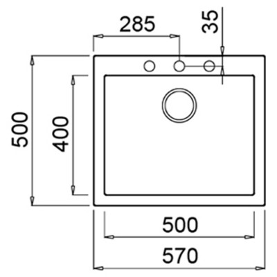 Кухонная мойка Teka Forsquare 50.40 TG AUTO (115230005) черный