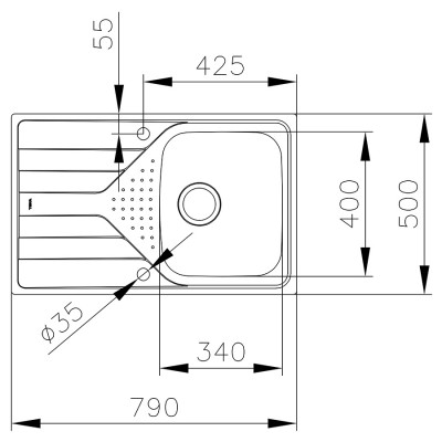 Кухонна мийка Teka UNIVERSE 45 1B 1D (115110029) нержавіюча сталь