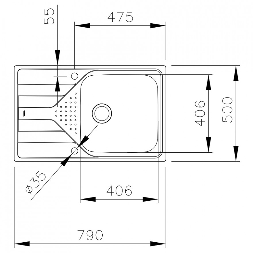 Кухонная мойка Teka UNIVERSE 50 1B 1D MAX (115110030) нержавеющая сталь