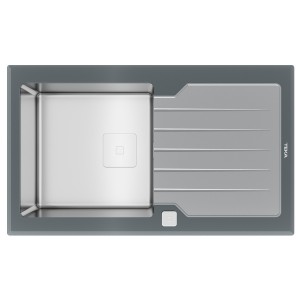 Кухонная мойка Teka Diamond RS15 1B 1D 86 (115100021) серый камень