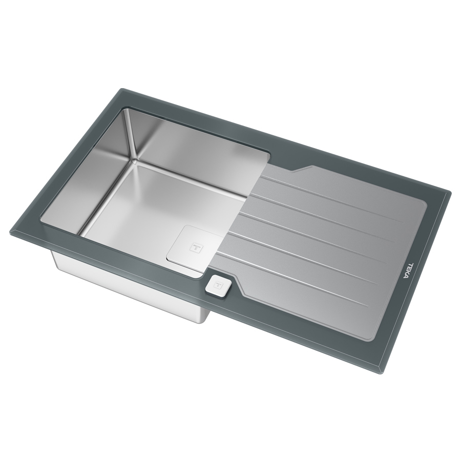 Кухонная мойка Teka Diamond RS15 1B 1D 86 (115100021) серый камень