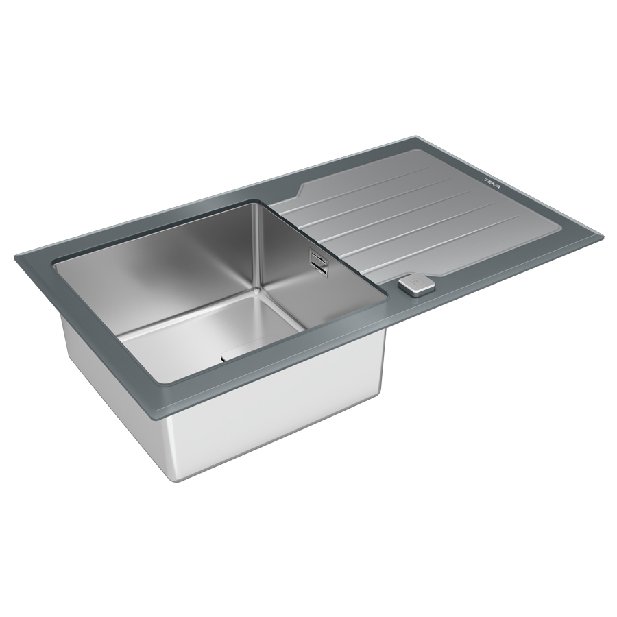 Кухонная мойка Teka Diamond RS15 1B 1D 86 (115100021) серый камень