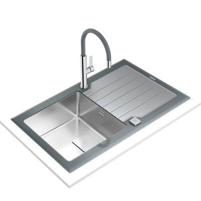 Кухонная мойка Teka Diamond RS15 1B 1D 86 (115100021) серый камень