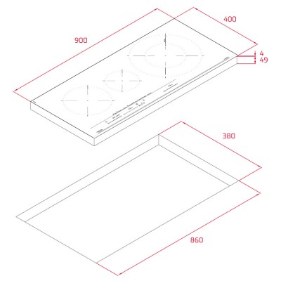 Індукційна варильна поверхня Teka IZC 93320 MST (112510025) чорний