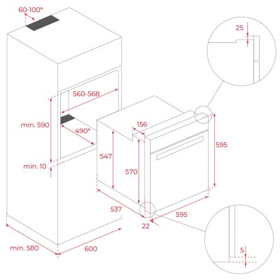 Электрический духовой шкаф Teka HLB 85 P BM Maestro Pizza (111000056) черное матовое стекло