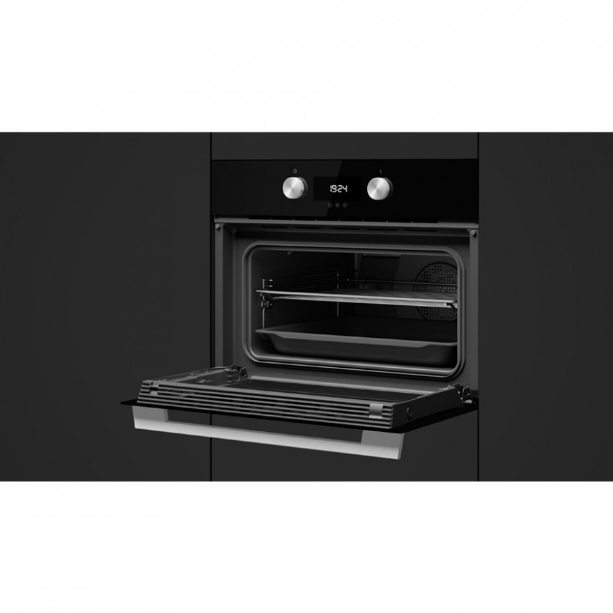 Электрический духовой шкаф + микроволны Teka HLC 8440 C BK (111160012) черное стекло