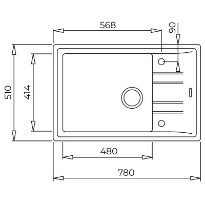 Кухонная мойка Teka STONE 60 S-TG 1B 1D (115330034) графит