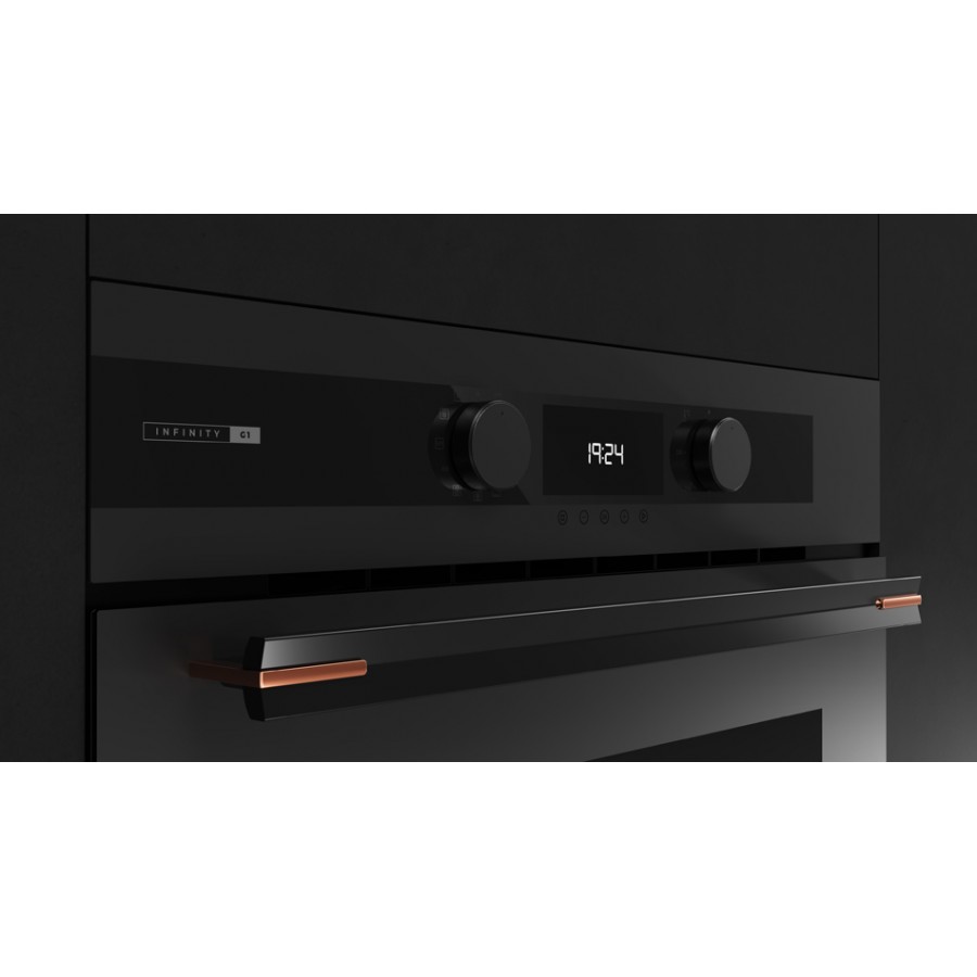 Электрический духовой шкаф + микроволны Teka HLC 84 Infinity G1 (111160026) черное матовое стекло