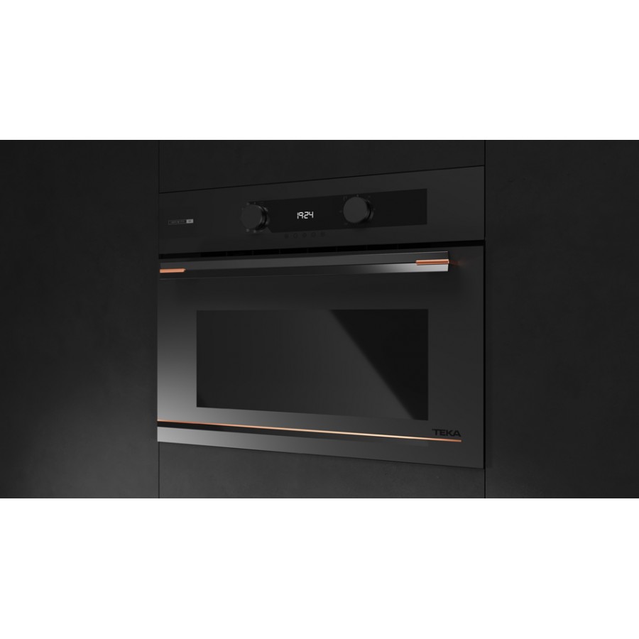 Электрический духовой шкаф + микроволны Teka HLC 84 Infinity G1 (111160026) черное матовое стекло
