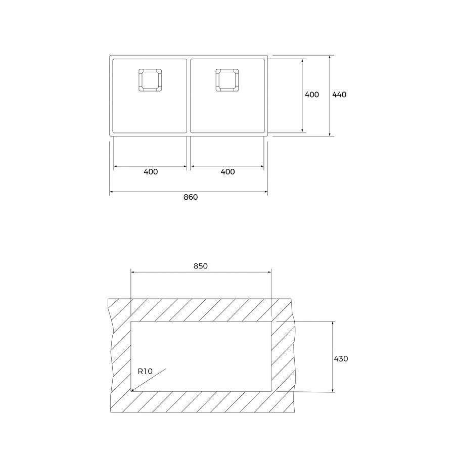 Кухонна мийка Teka FlexLinea RS15 2B 860 PureClean (115030026)) нержавіюча сталь