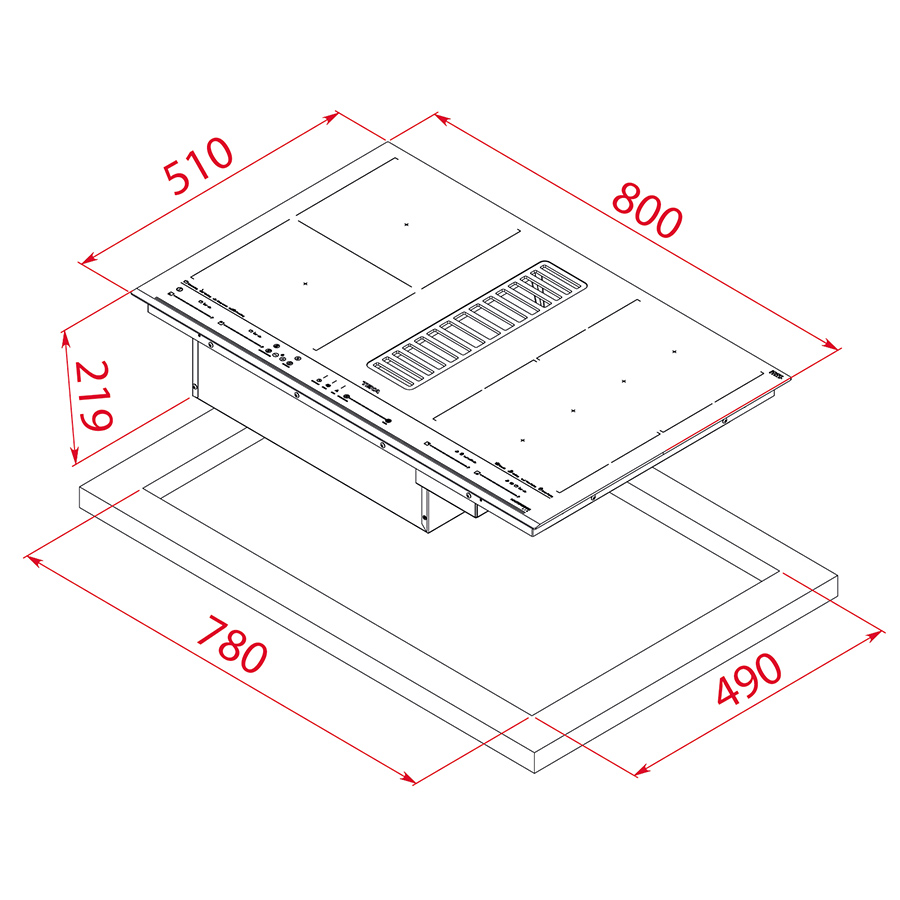 Индукционная варочная поверхность Teka MasterSense Air AFF 87601 (112730000) черный