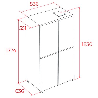 Холодильник Teka RMF 75820 GBK (113430080) черное стекло