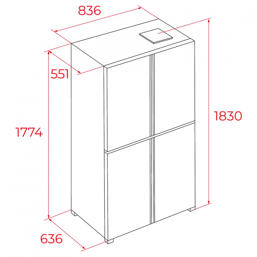 Холодильник Teka RMF 75820 GBK (113430080) черное стекло