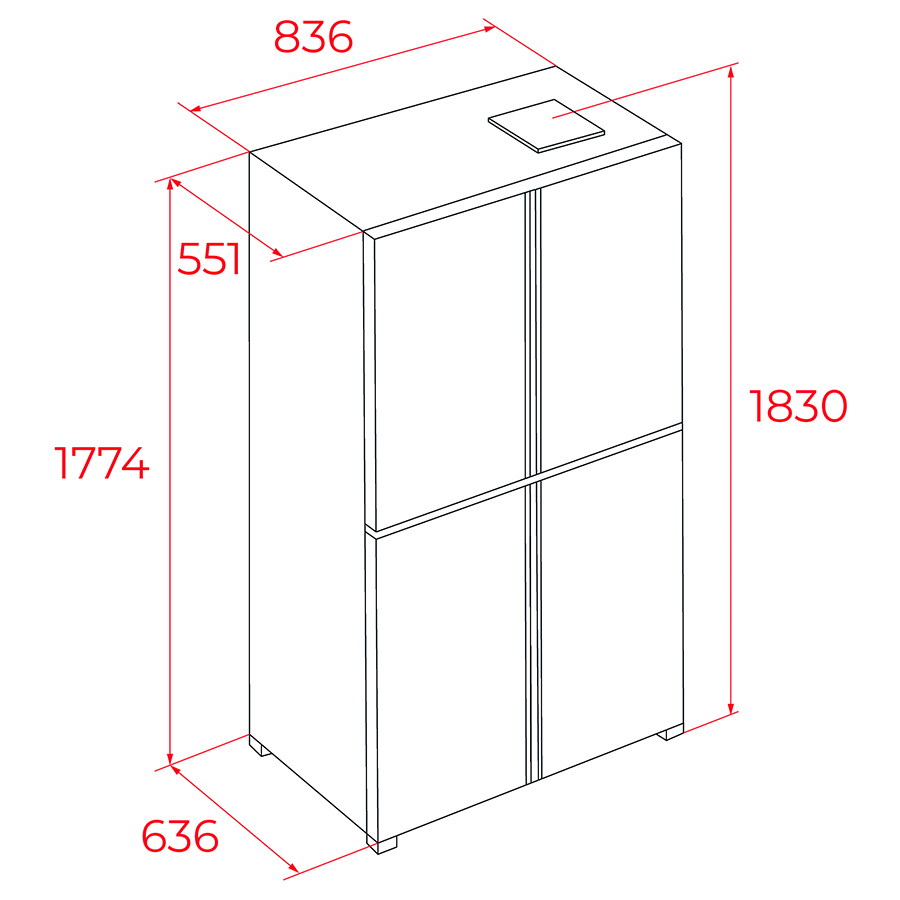 Холодильник Teka RMF 75820 GBK (113430080) черное стекло
