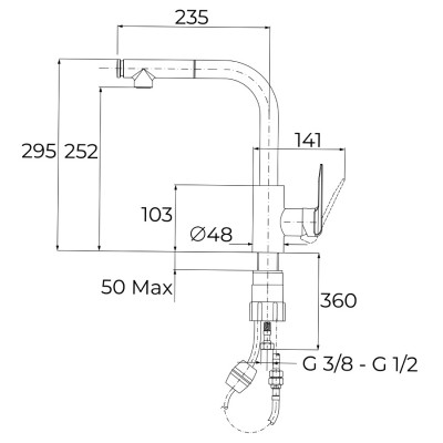 Кухонний змішувач Teka IN 938 PLUS (116020010) хром