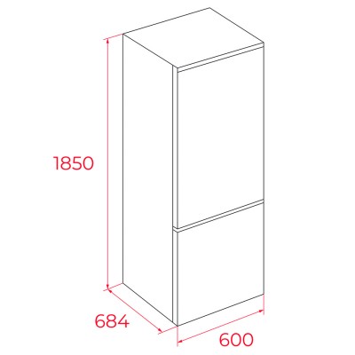 Холодильник Teka RBF 3450 GBK (113410014) черное стекло