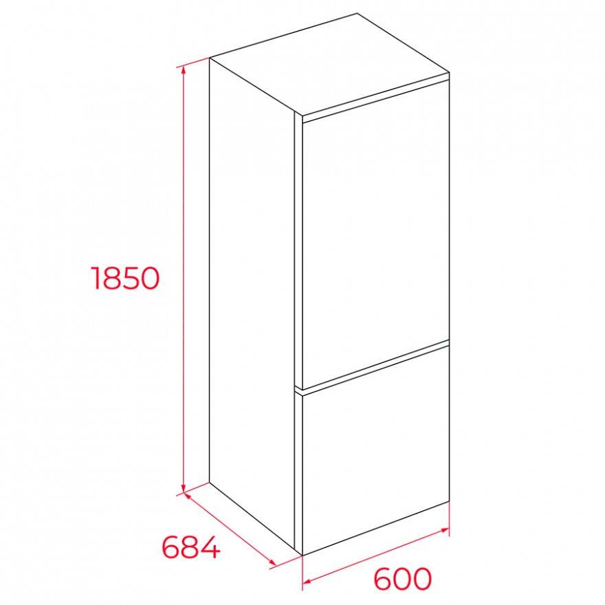 Холодильник Teka RBF 3450 GBK (113410014) черное стекло