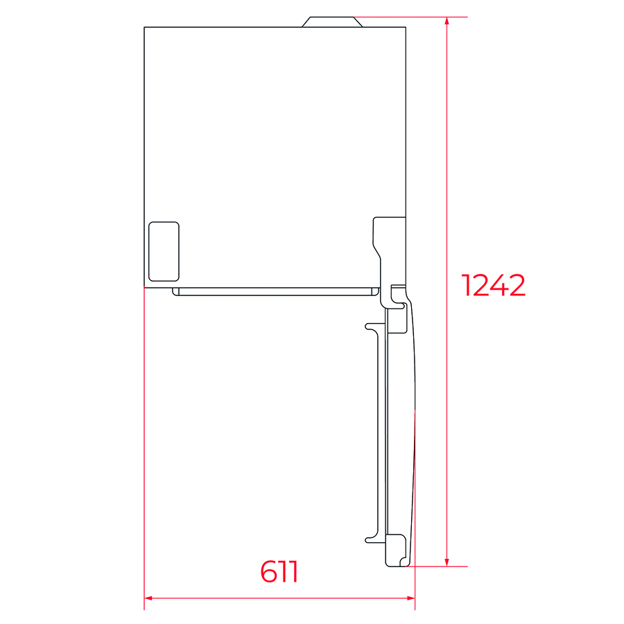 Холодильник Teka RBF 3450 GBK (113410014) черное стекло