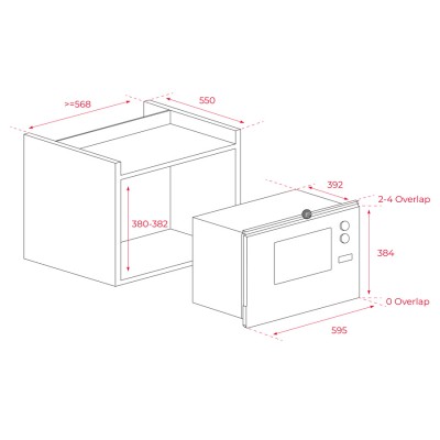 Микроволновая печь встраиваемая Teka ML 825 TFL BK (112000003)