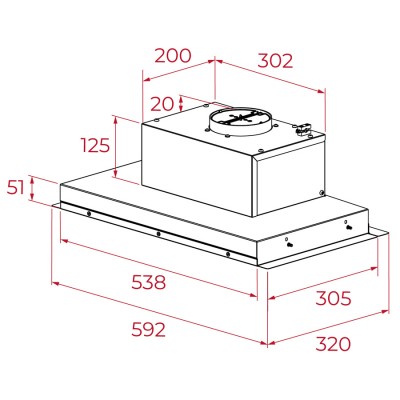 Вытяжка кухонная Teka INTEGRA GFI 63030 KOS BK (113120008) черный