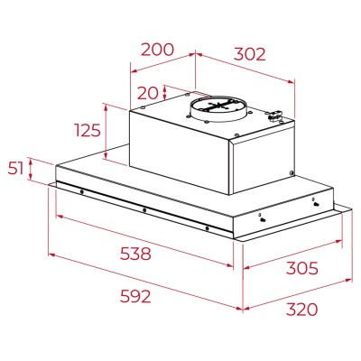 Вытяжка кухонная Teka INTEGRA GFI 63030 KOS IX (113120006) нержавеющая сталь