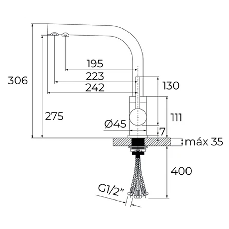Кухонний змішувач Teka OS 208 (116090001) чорний