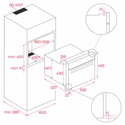 Электрический духовой шкаф Teka HSC 6350 SS (111140003) нержавеющая сталь