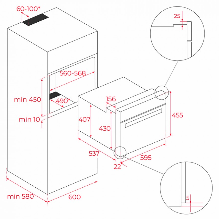 Электрический духовой шкаф Teka HSC 6350 SS (111140003) нержавеющая сталь