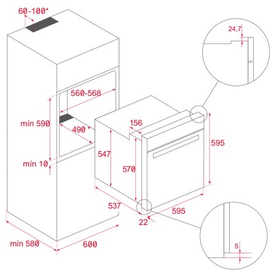 Электрический духовой шкаф Teka HSB 6150 FBK (111010063) черный
