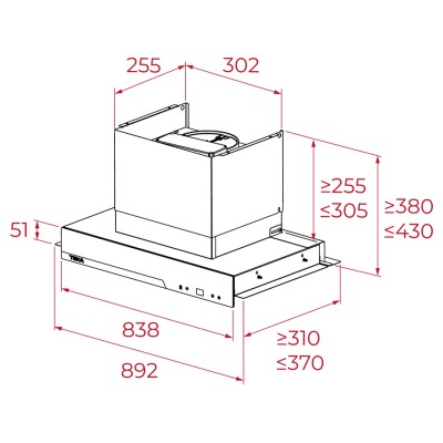 Вытяжка кухонная Teka INTEGRA GFI 97350 EOS BK (113110004) черный