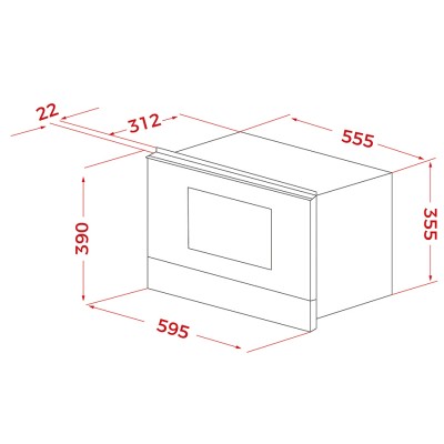 Микроволновая печь встраиваемая Teka NEO MS 6220 BIS L SS (112040006) нержавеющая сталь