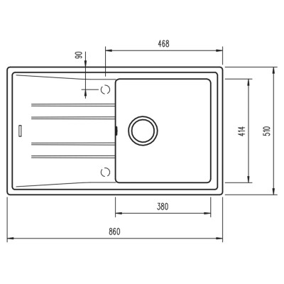 Кухонна мийка Teka STONE 50 B-TG 1B 1D (115330014) сірий металік