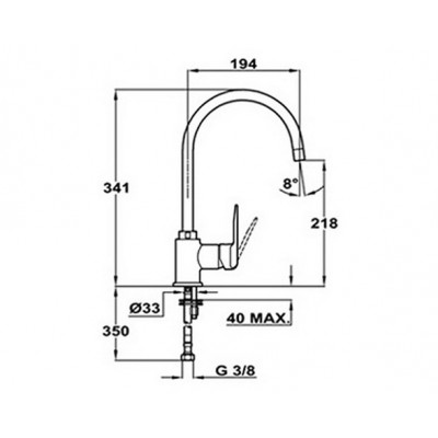 Кухонний змішувач Teka Inca H (IN 995) (5399512) хром