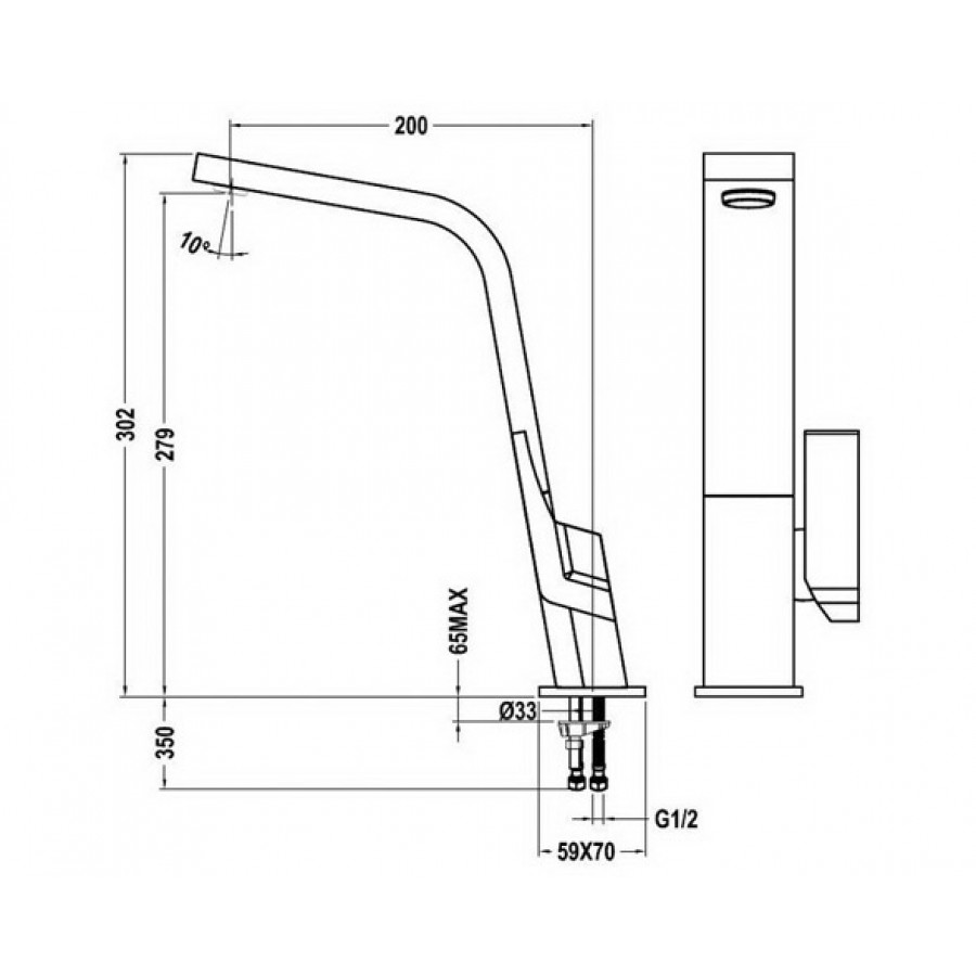Кухонний змішувач Teka Icon H (IC 915) (33915020N) ультрачорний