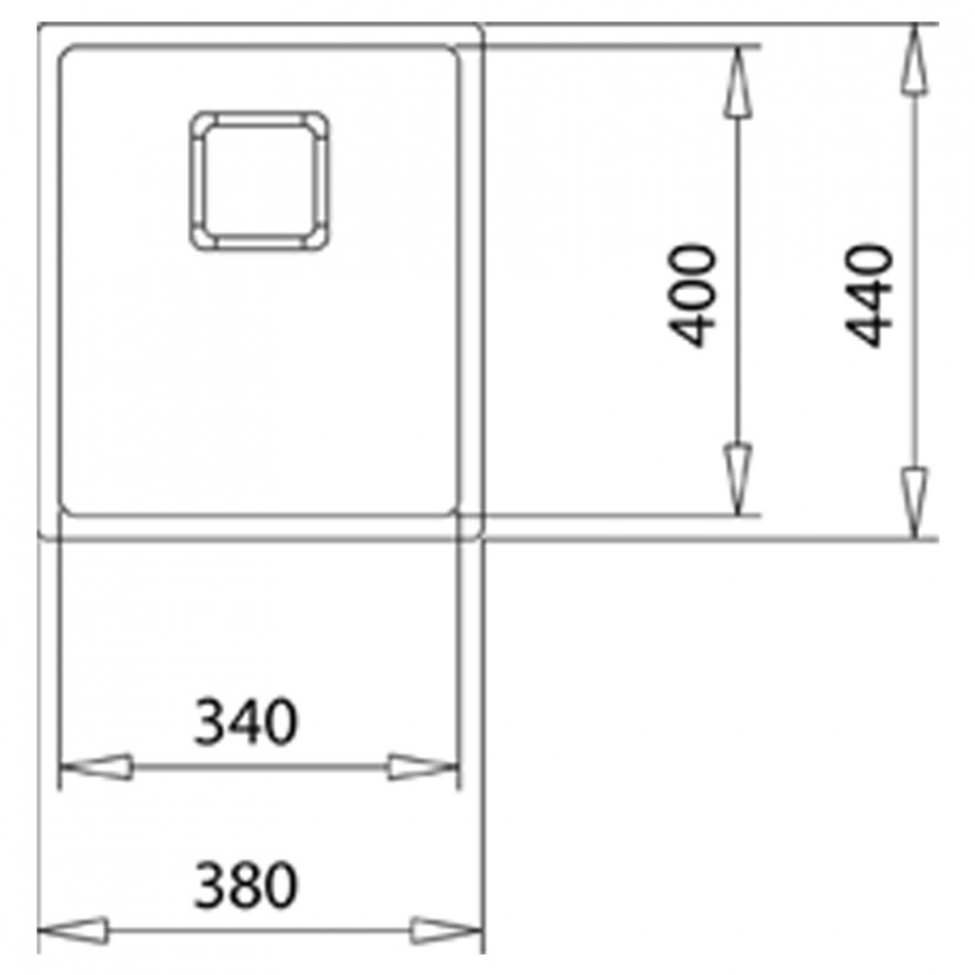 Кухонная мойка FLEXLINEA RS15 34.40 (115000015) нержавеющая сталь