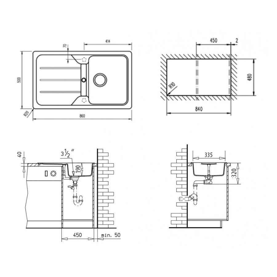 Кухонная мойка Teka SIMPLA 45-B TG (40144515) серый металлик