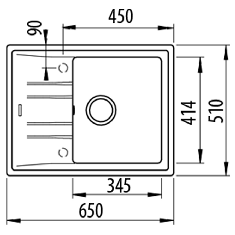 Кухонная мойка Teka STONE 45 S-TG 1B 1D (115330045) черный металлик