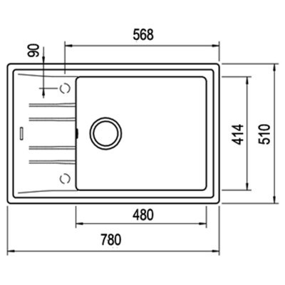 Кухонна мийка Teka STONE 60 S-TG 1B 1D (115330033) білий