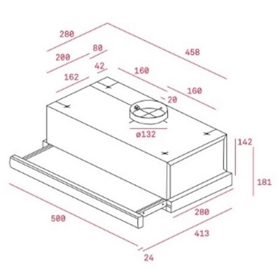 Вытяжка кухонная Teka TL1 52 (40474400) нержавеющая сталь