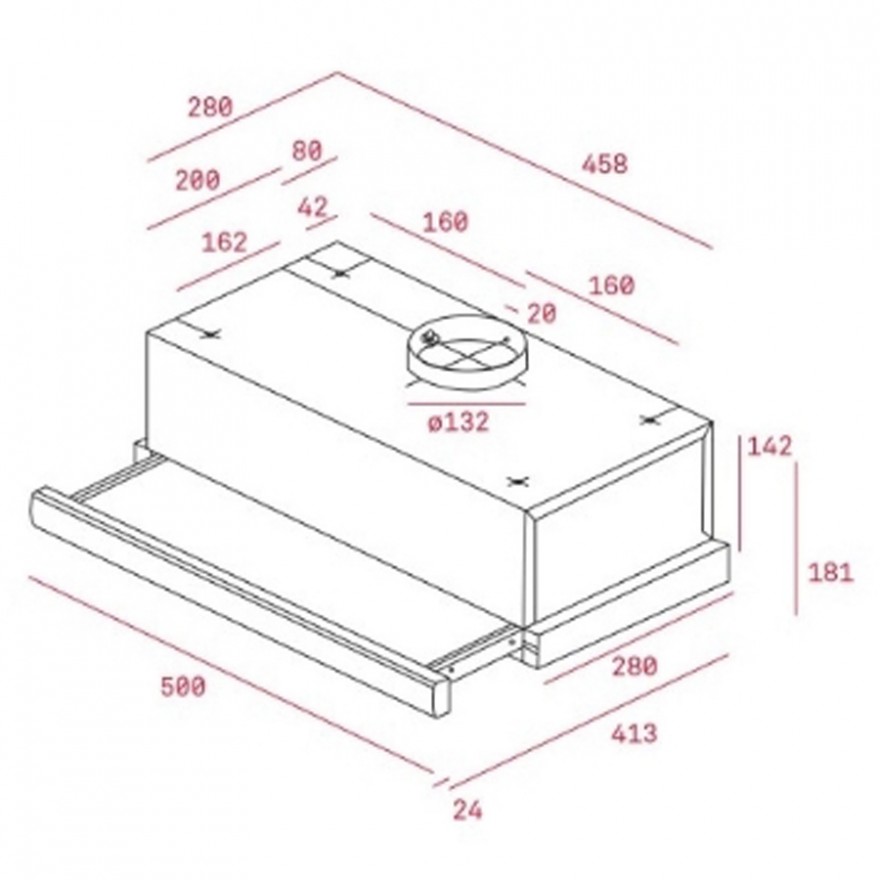 Вытяжка кухонная Teka TL1 52 (40474400) нержавеющая сталь