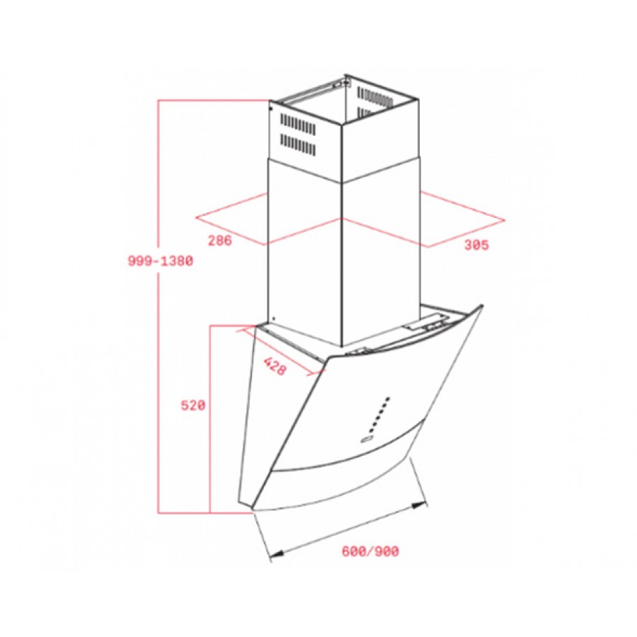 Вытяжка кухонная Teka DVU 590 (40491315) белое стекло
